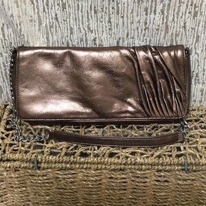 Hobo International Gorgeous Bronze Leather Mini Bag New